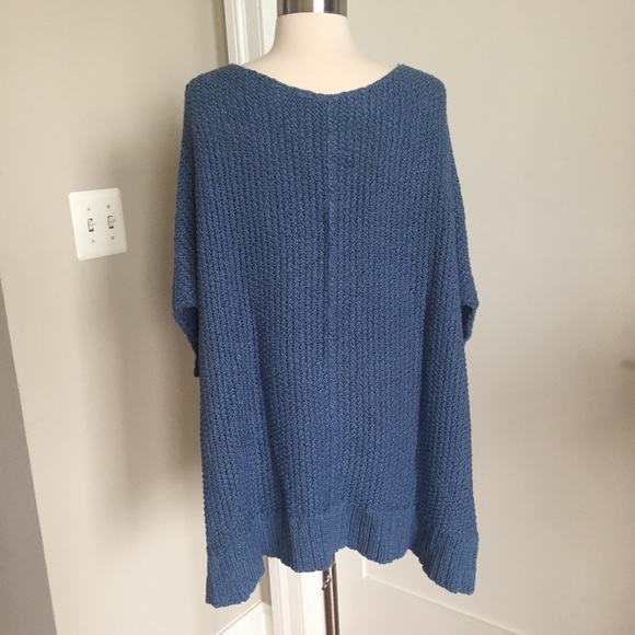 NWOT: FREE PEOPLE Oversized Sweater,Blue, XS - Picture 5 of 7